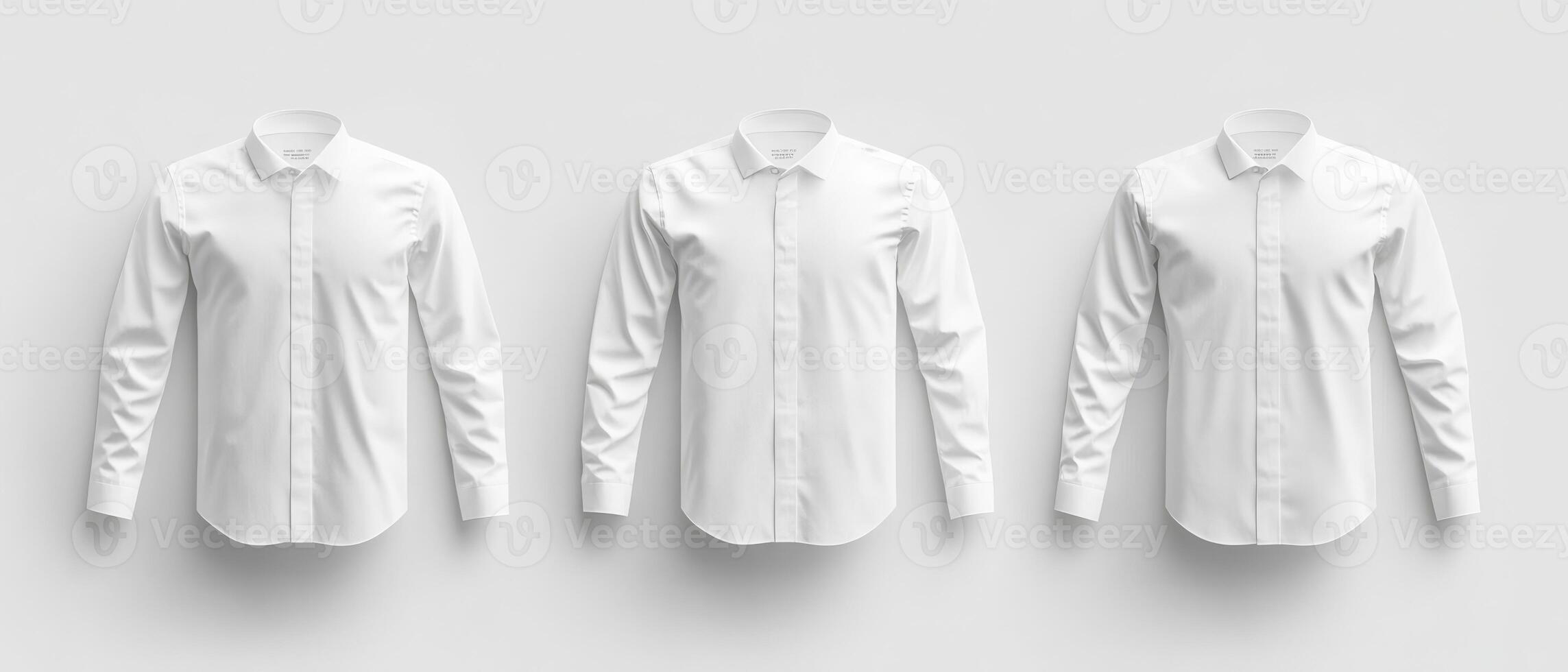 This contemporary mockup elegantly showcases classic white longsleeve mens shirts featuring a minimalist design that serves as the perfect canvas for displaying unique and creative clothing designs photo