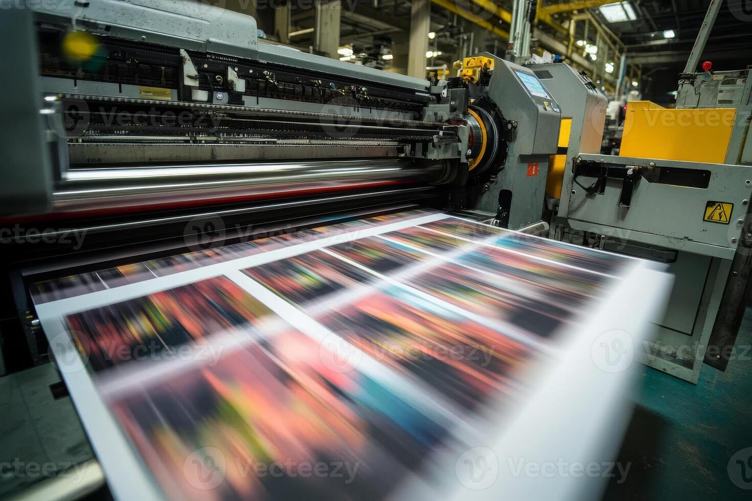 A large format printing machine is capable of producing vibrant and highquality prints on various sheets, effectively showcasing the advancements in modern commercial printing technology photo