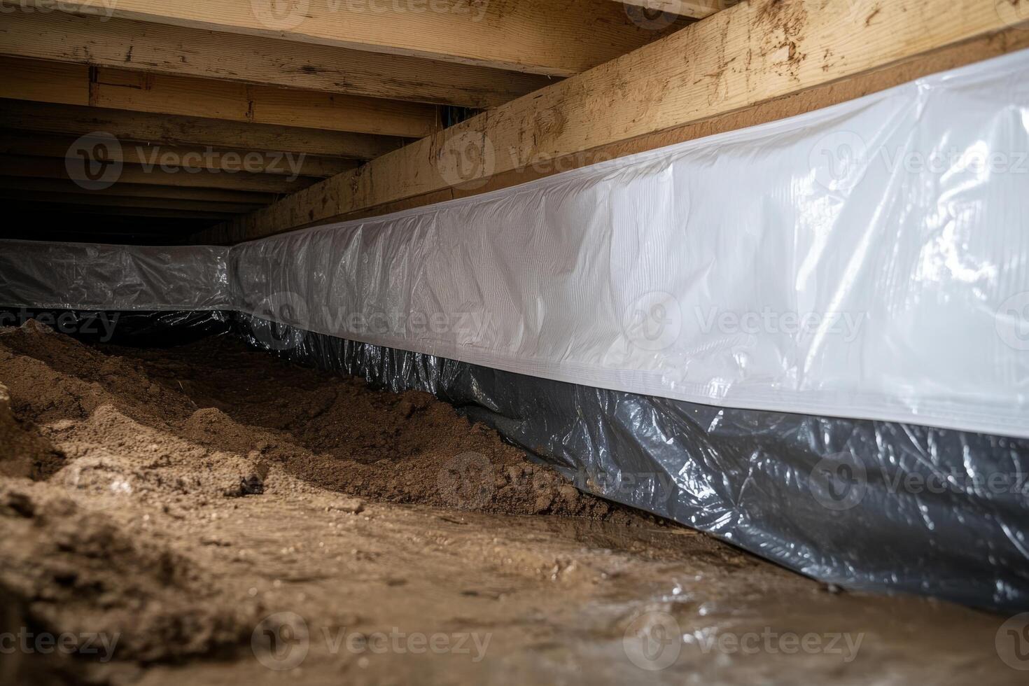 A vapor barrier serves as an effective solution that protects crawl spaces from moisture intrusion, thereby safeguarding your home from potential damage caused by excess moisture and dampness photo