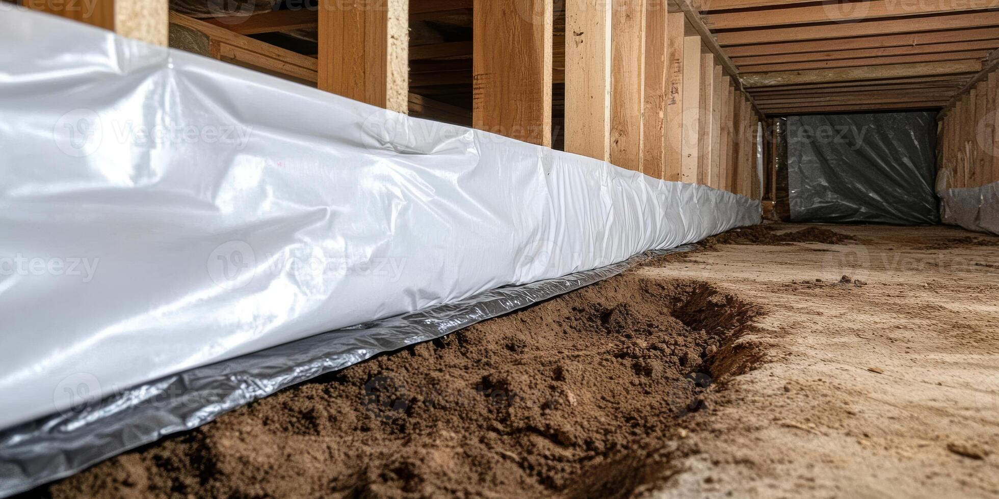 A vapor barrier, when installed in a crawl space, effectively protects against moisture intrusion, which is crucial for maintaining both structural integrity and indoor air quality in homes photo