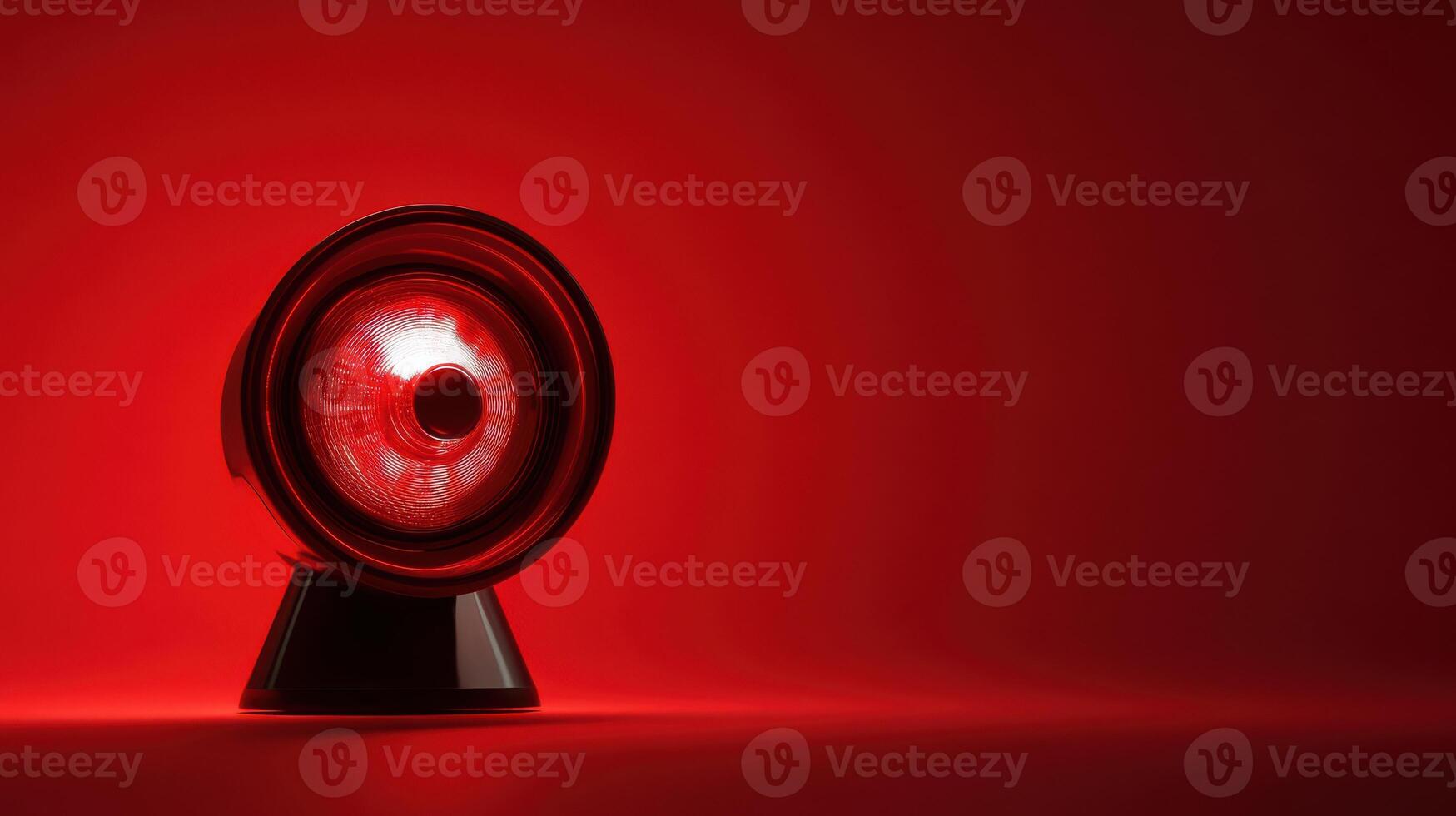 Unique red light source creates striking visual effect in dark setting photo