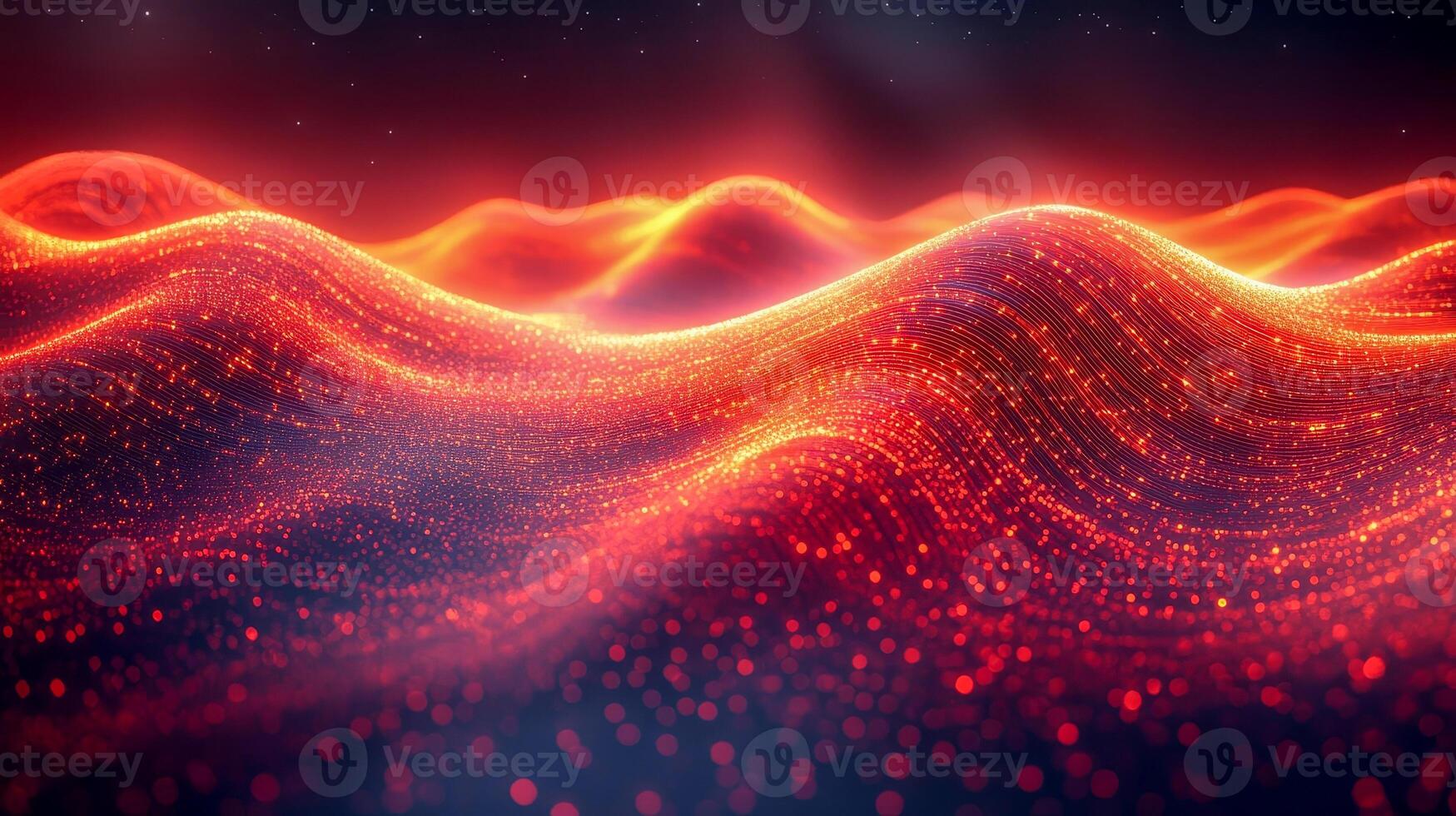 Sleek minimalistic background with overlapping glowing lines in bright red and orange hues photo