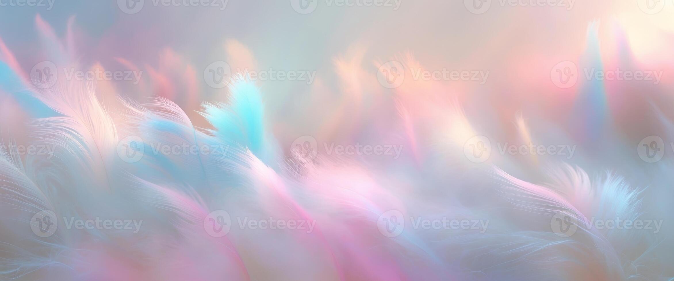 A blurry image of colorful feathers photo