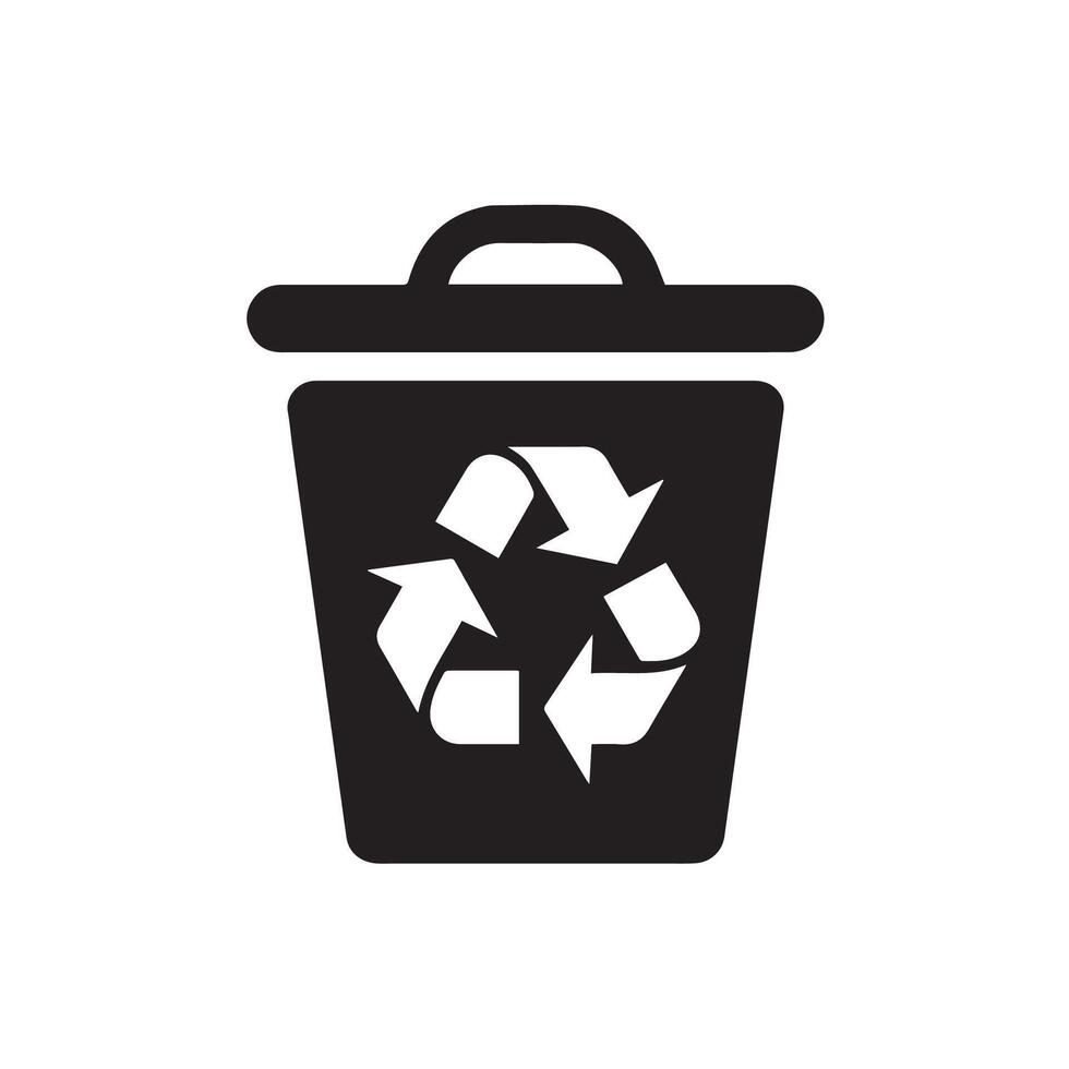 Recycle Bin Line icon, Design, Pixel perfect, Editable stroke. Logo, Sign, Symbol. Recyclable, Recycle, Reduce, Waste Management, Recycling. vector