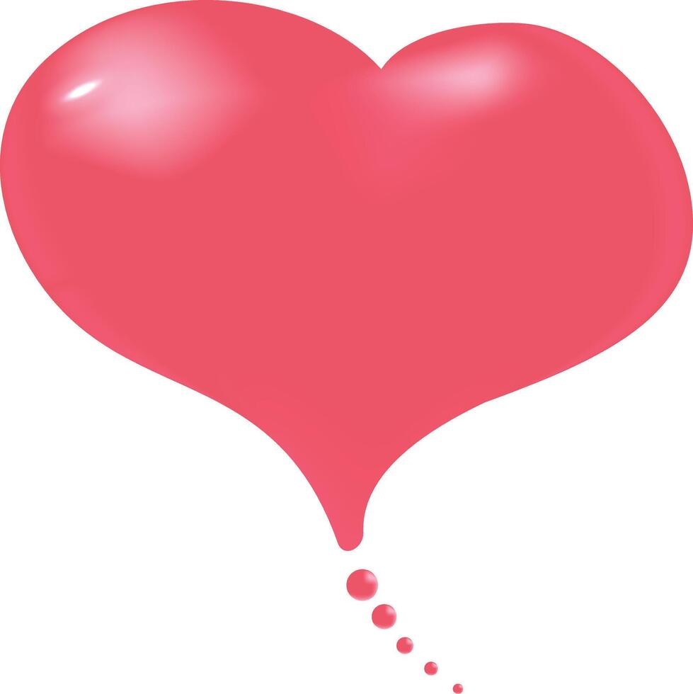 Speech bubble in the shape of a heart heart icons vector