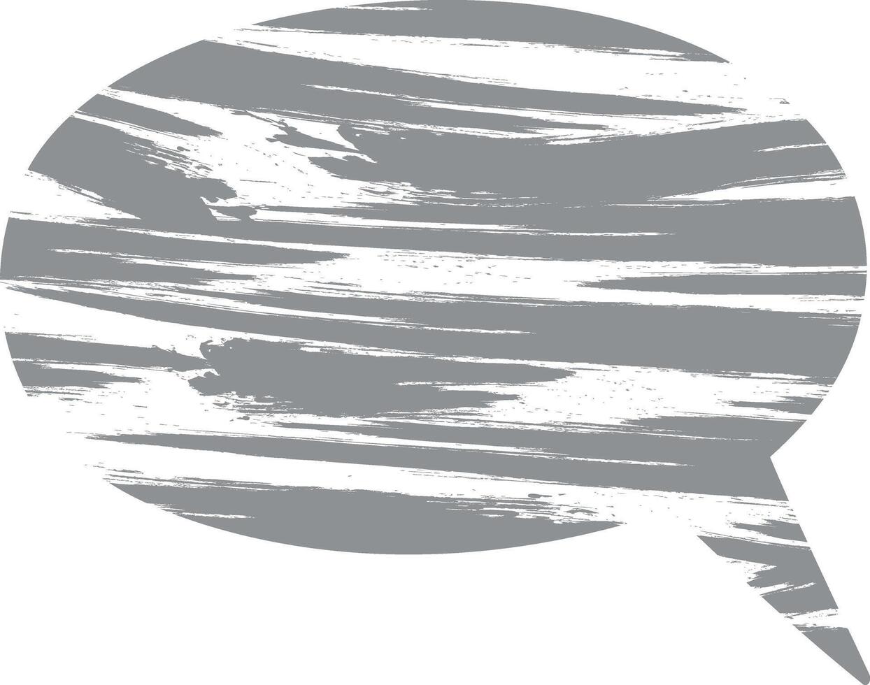 Speech bubble gray in grunge style blank vector