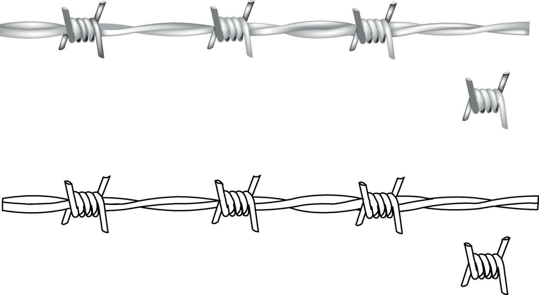 steel barbed wire for property review vector