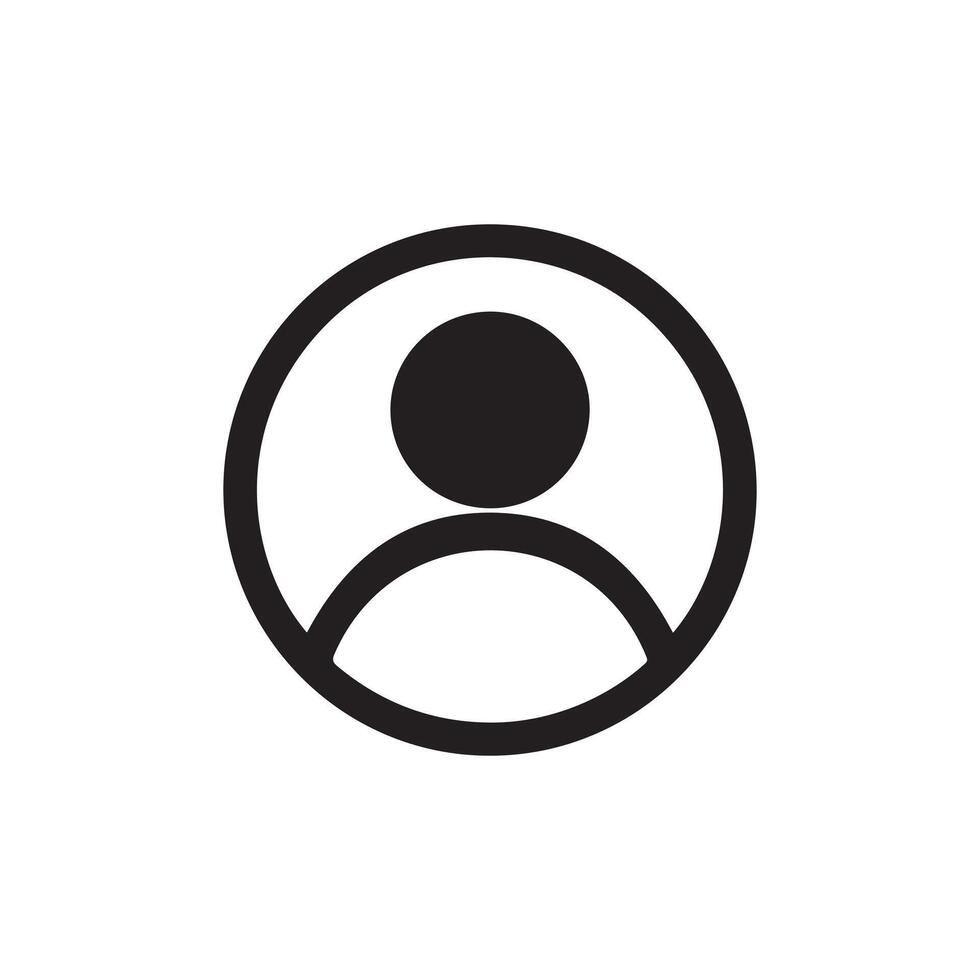 Minimalist User Icon Design for Websites and Apps vector