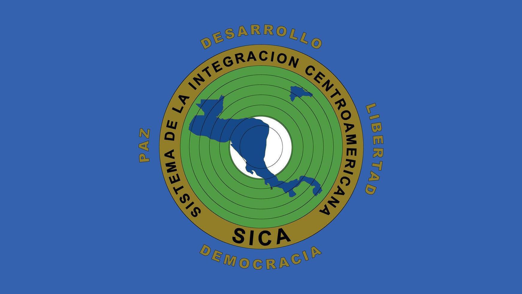 Central American Integration System Flag Illustration vector