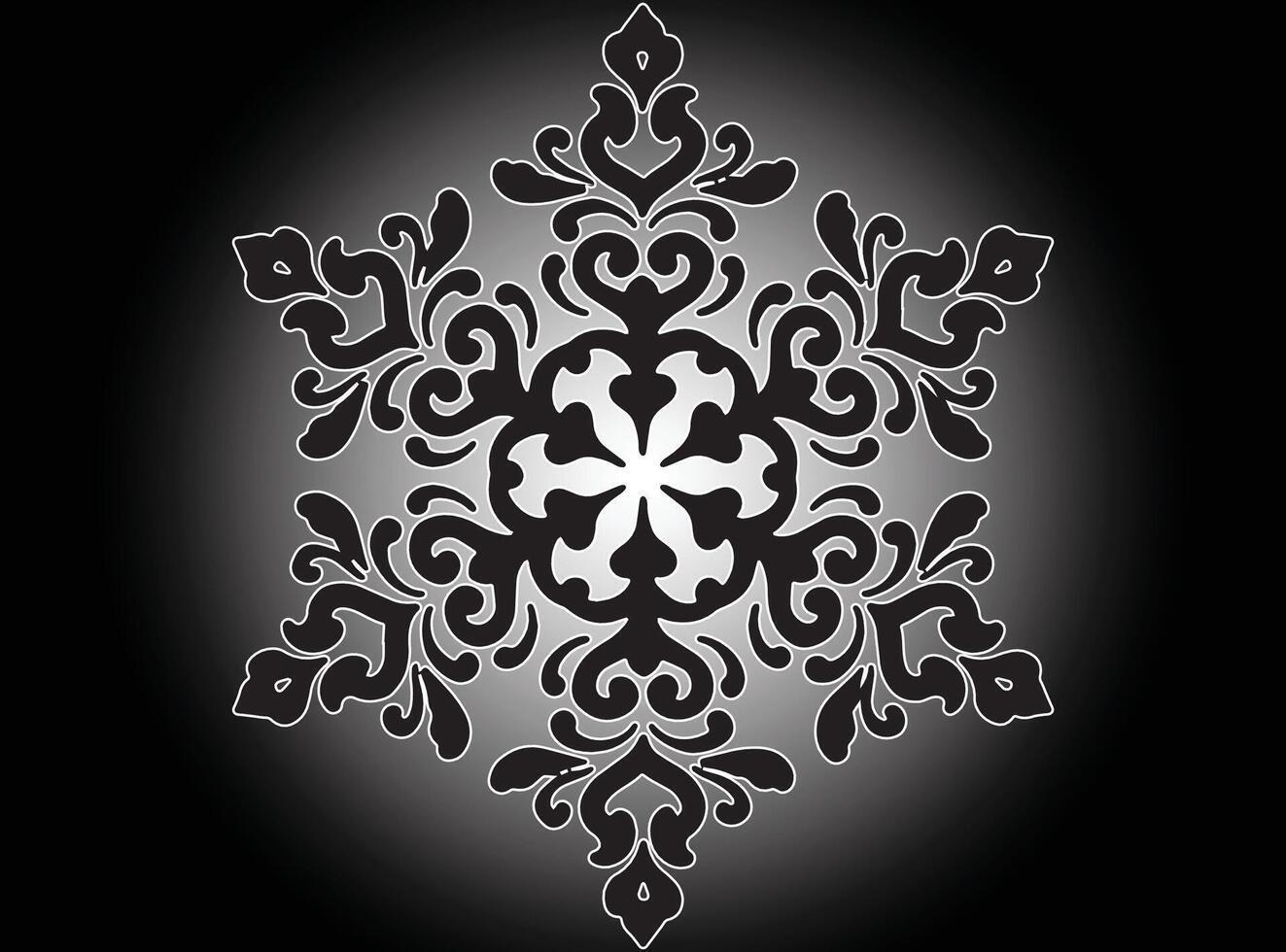 Gothic Charm mandala Line Art Frames Design vector