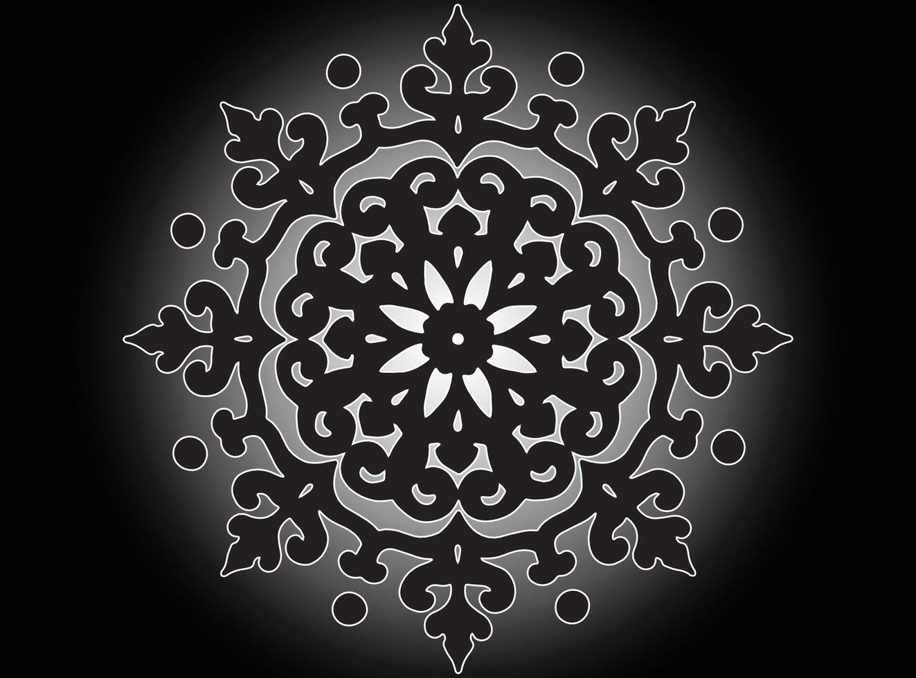 Floral Emblemmandala Line Art Frames Design vector