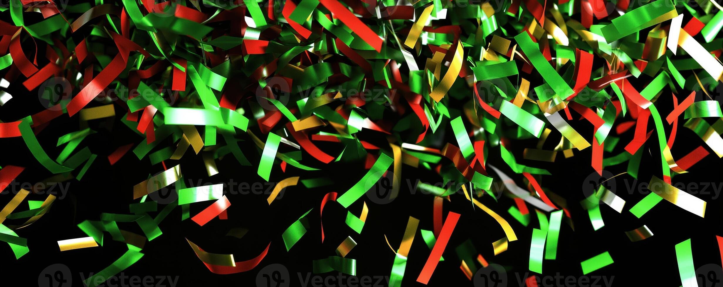 Colorful confetti shower creates a festive atmosphere for celebrations and parties photo