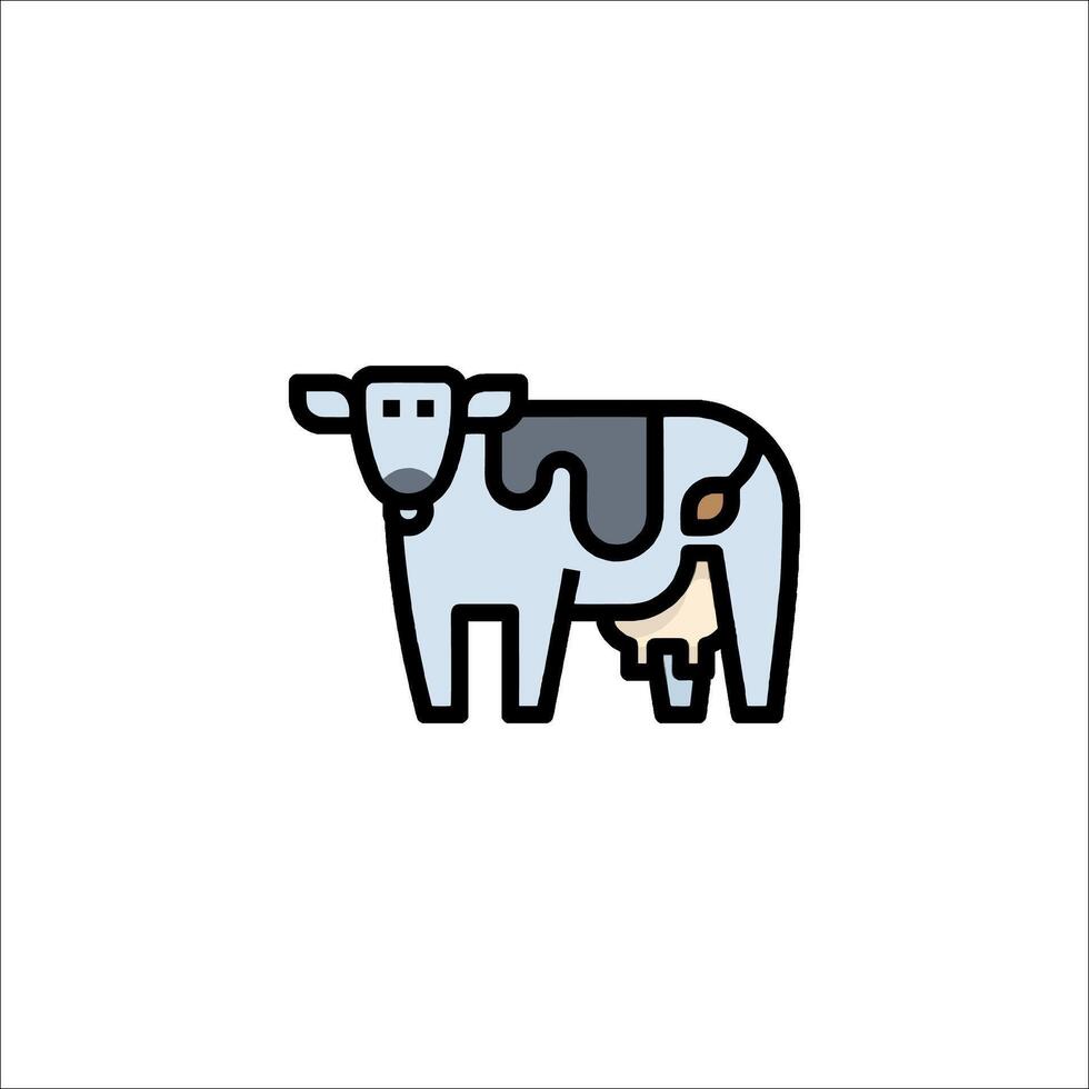 A cow with a baby in its mouth vector