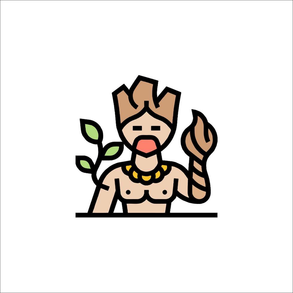 A man with a plant in his hand vector