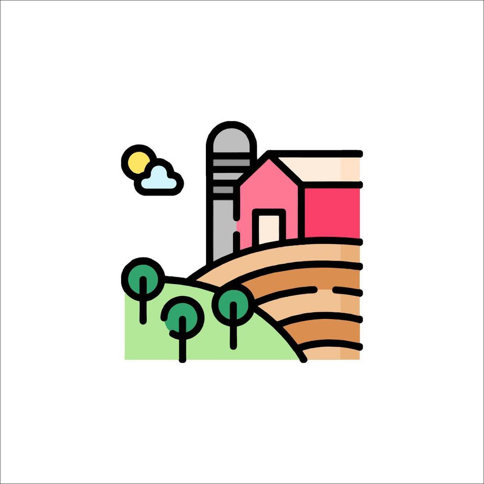 Farm icon illustration vector