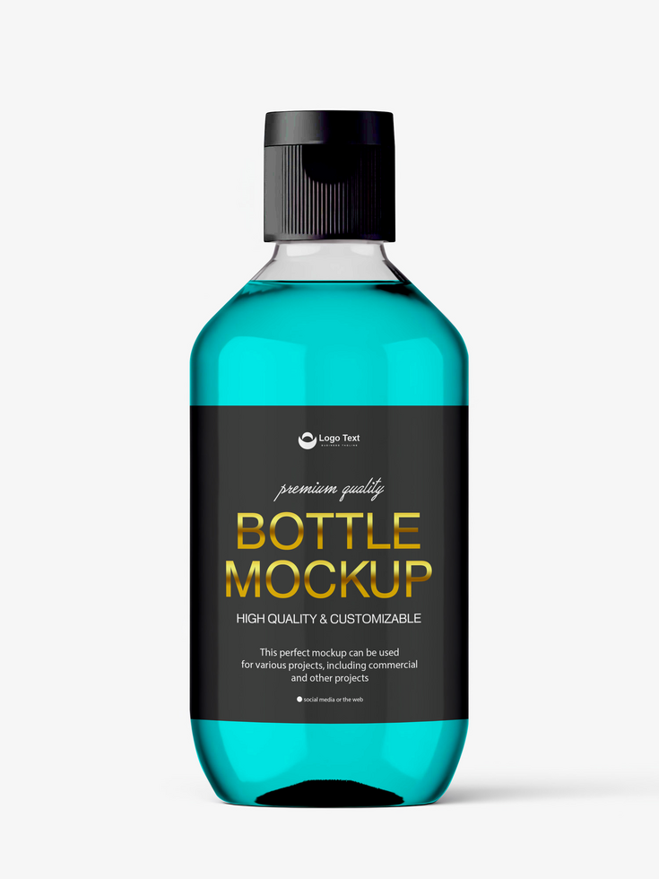 premium beauty bottle mockup psd