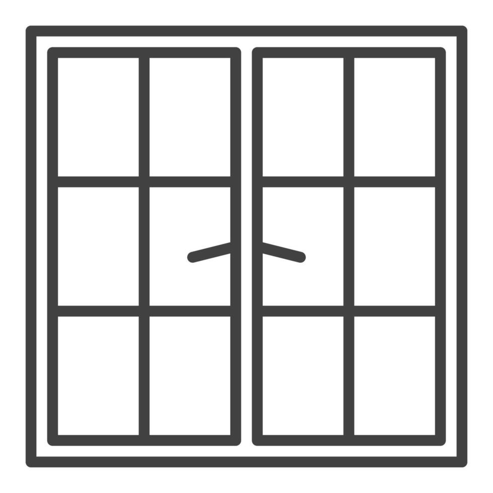 Closed Window outline icon or design element vector