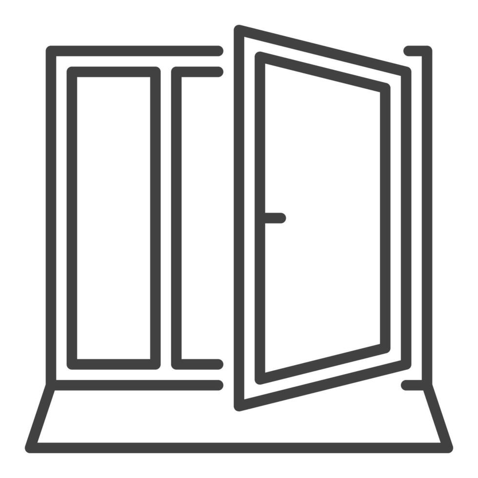 Clear Window New Opportunities icon or symbol in outline style vector
