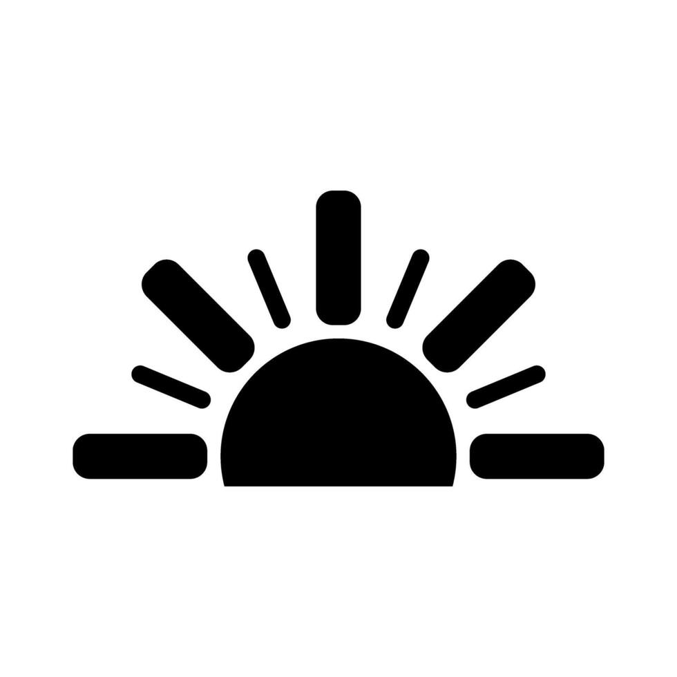 Sunrise icon, illustration. Flat design style eps 10 vector