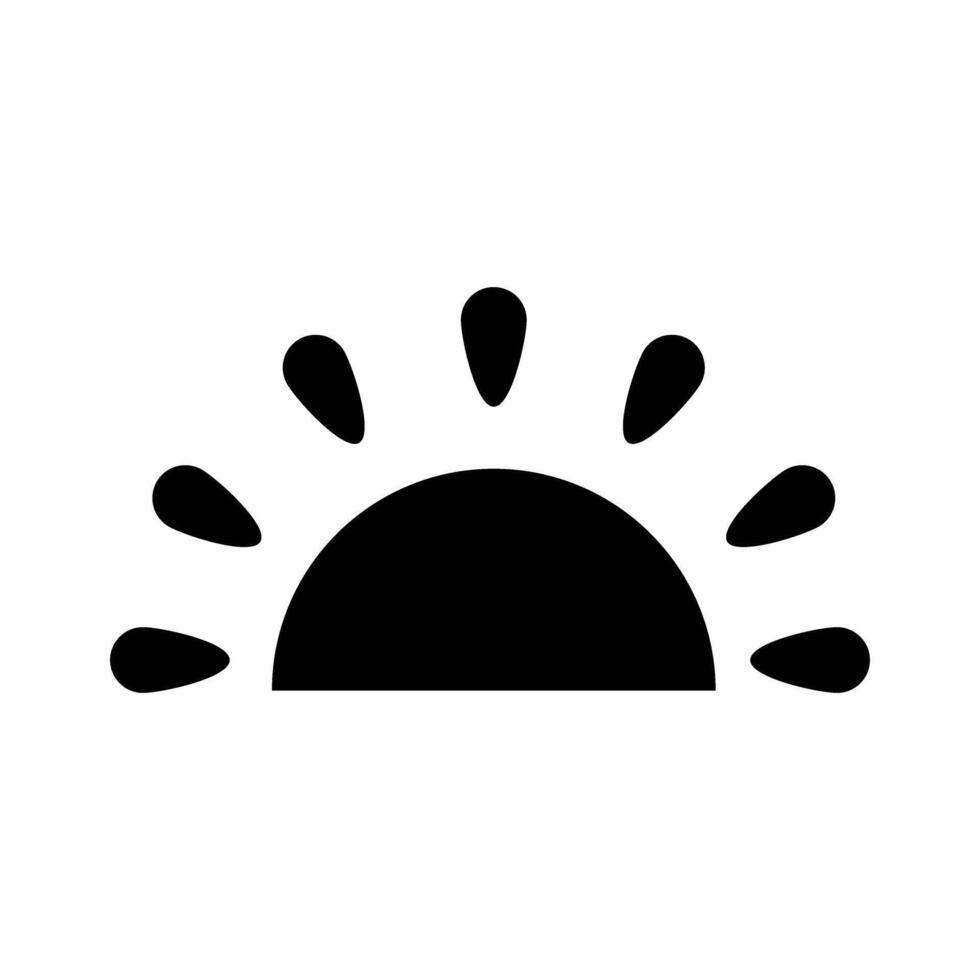 Sun icon on white background. illustration in trendy flat style. vector