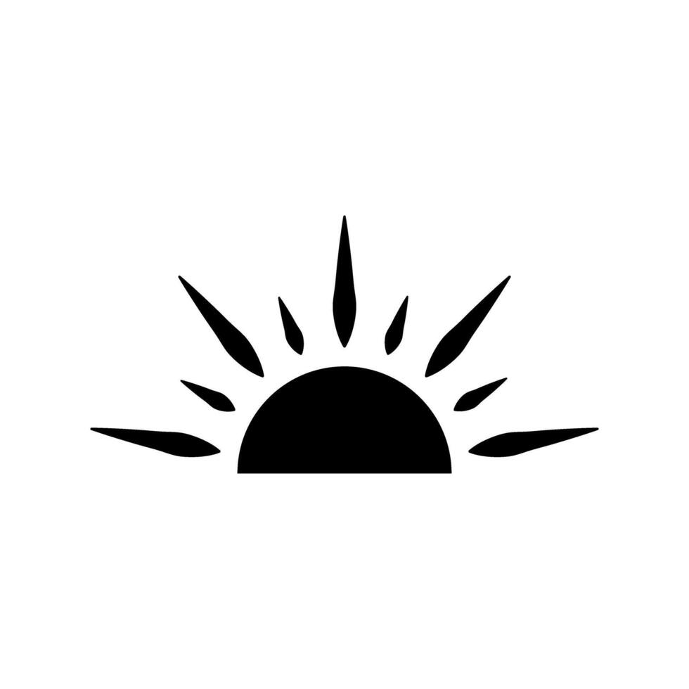 Sun icon. Flat illustration isolated on white background. Sun sign vector