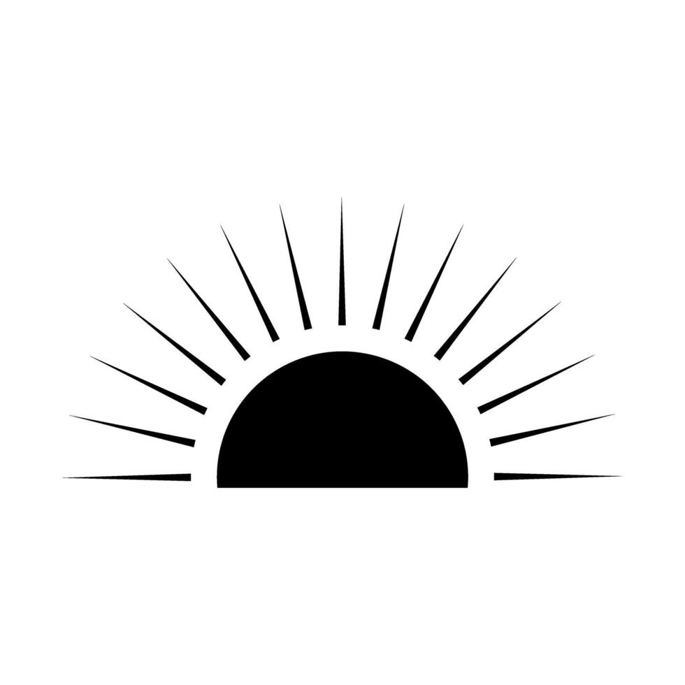 Sun illustration Icon Logo Template design vector