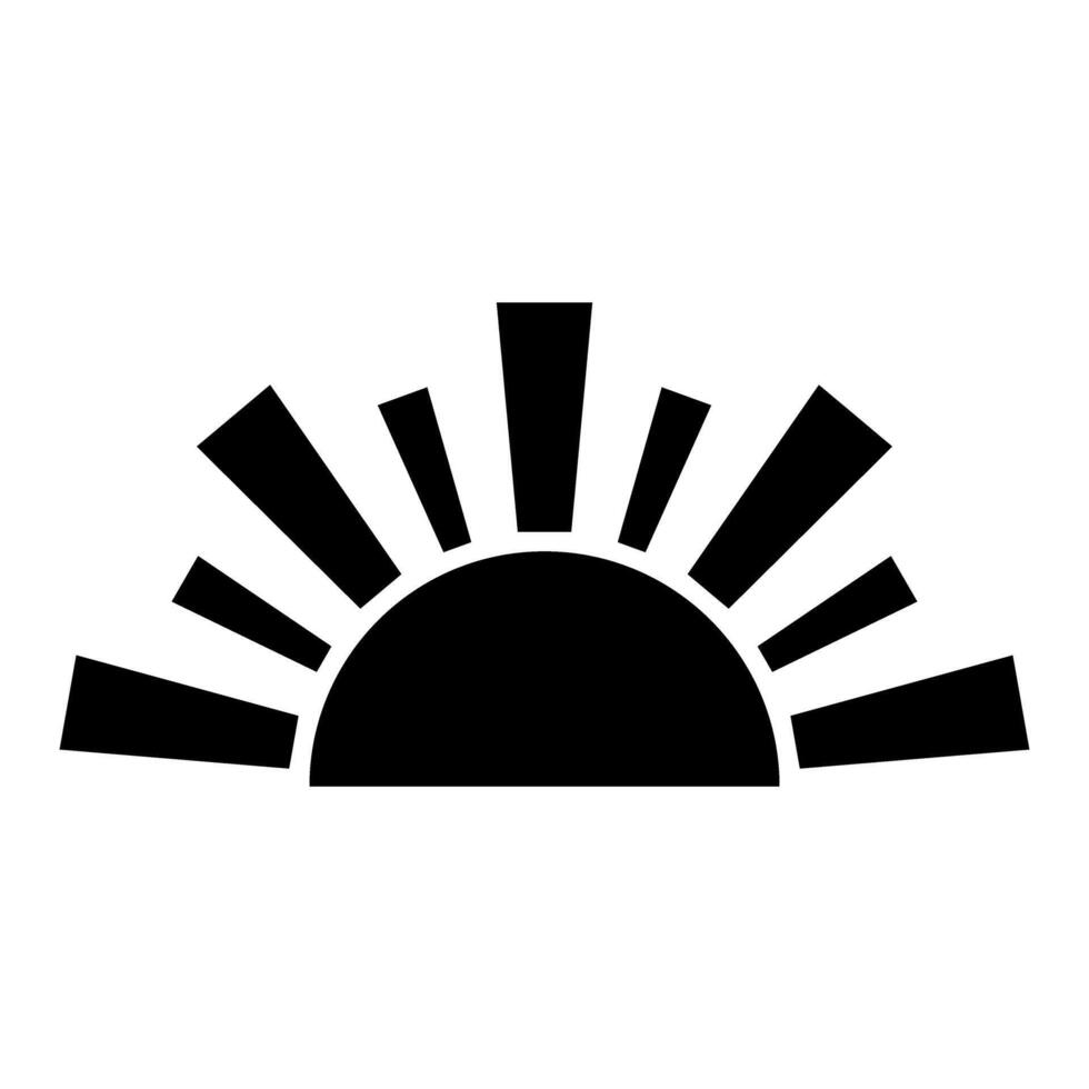 Sunset icon. Simple illustration of sunset icon for web design isolated on white background vector