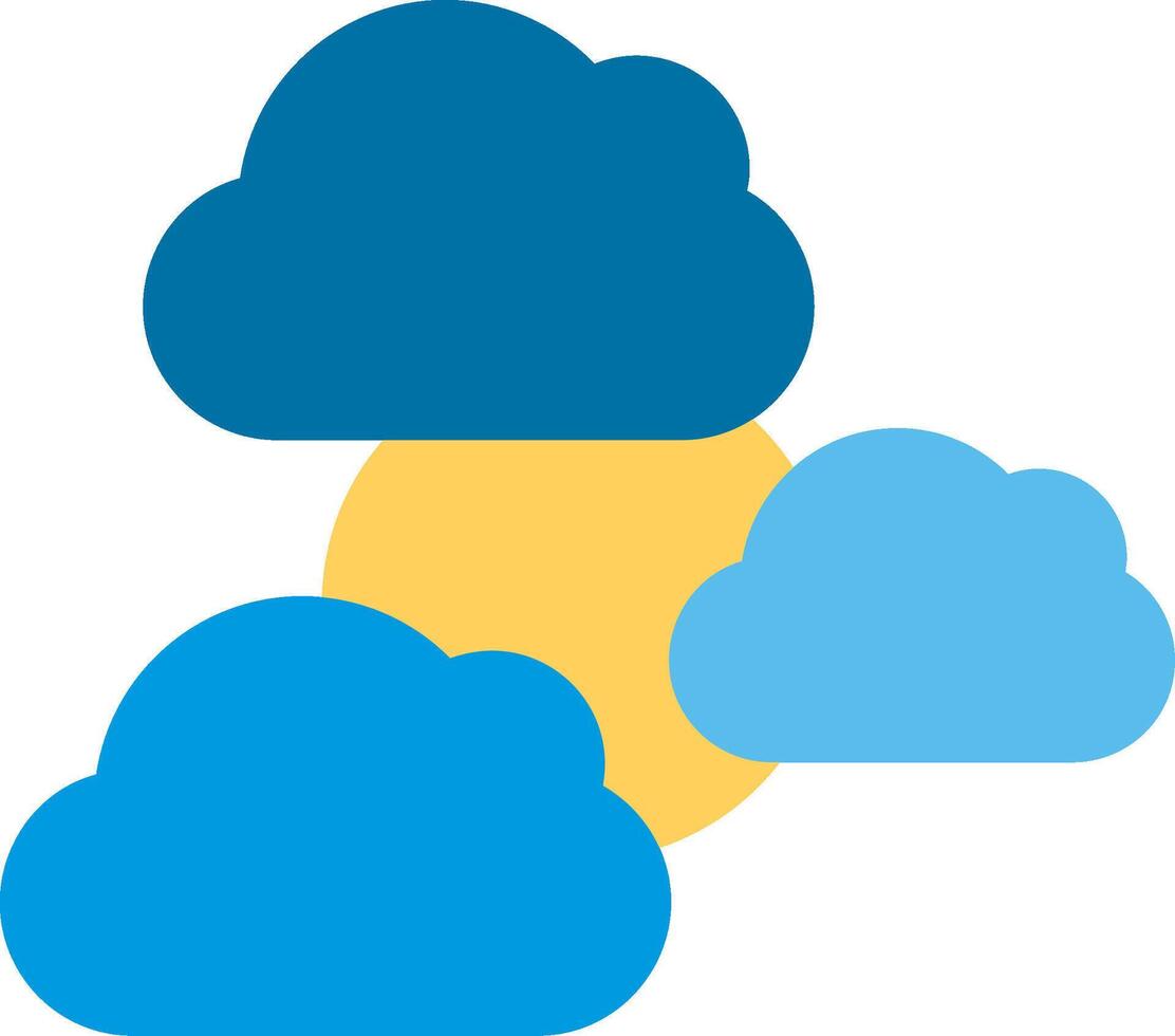 Cloudy Illustration Flat Design vector