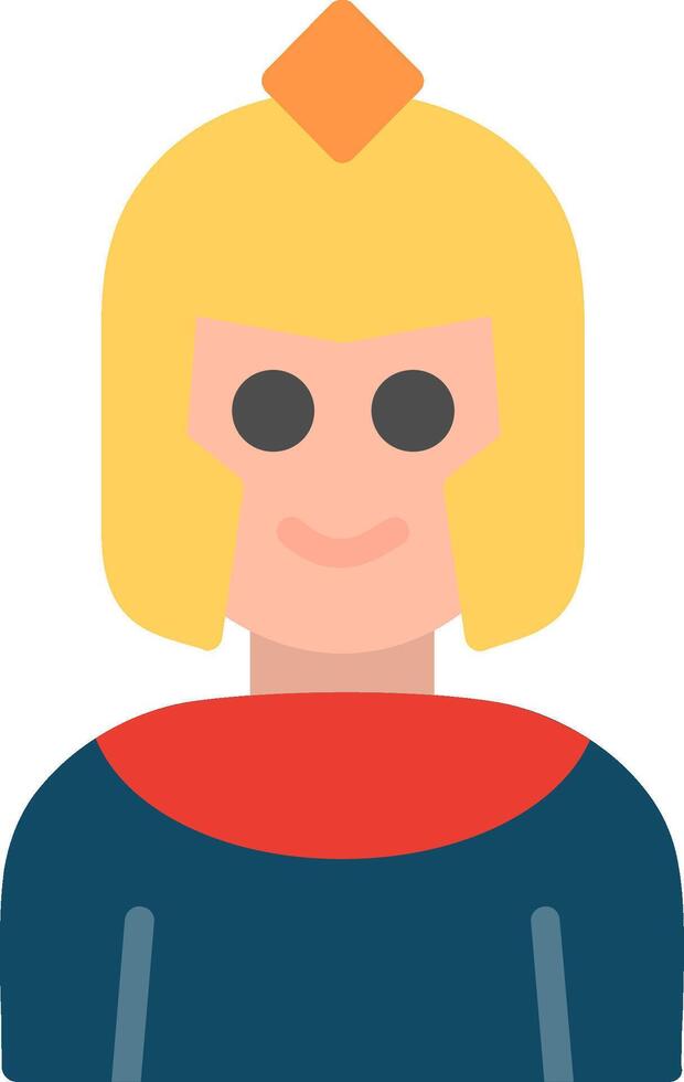 A cartoon avatar of a woman with blonde hair vector