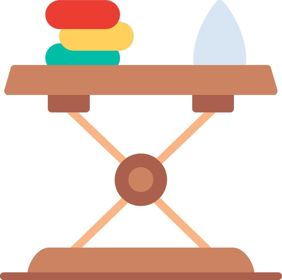 Iron Table Illustration Flat Design vector