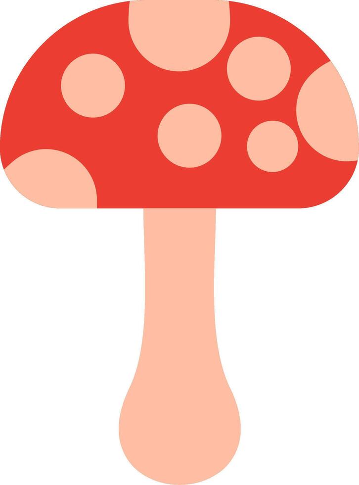 Mushroom Illustration Flat Design vector