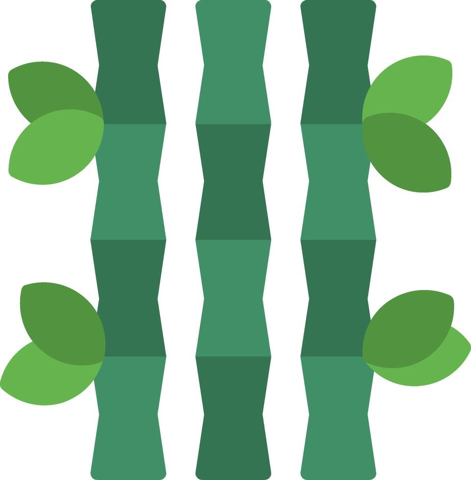 Bamboo Illustration Flat Design vector