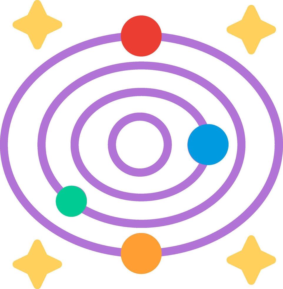 Galaxy Illustration Flat Design vector