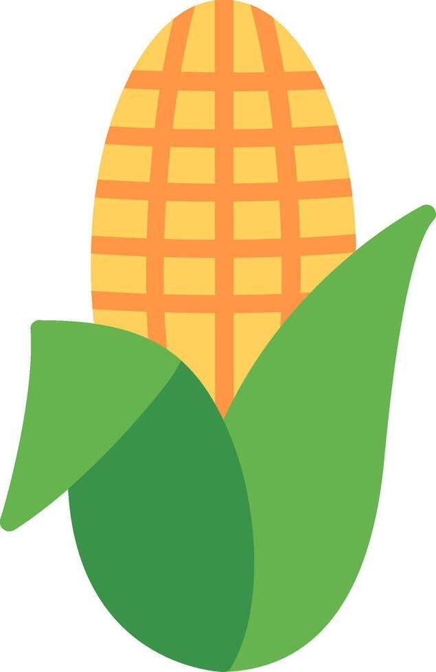 Corn Illustration Flat Design vector
