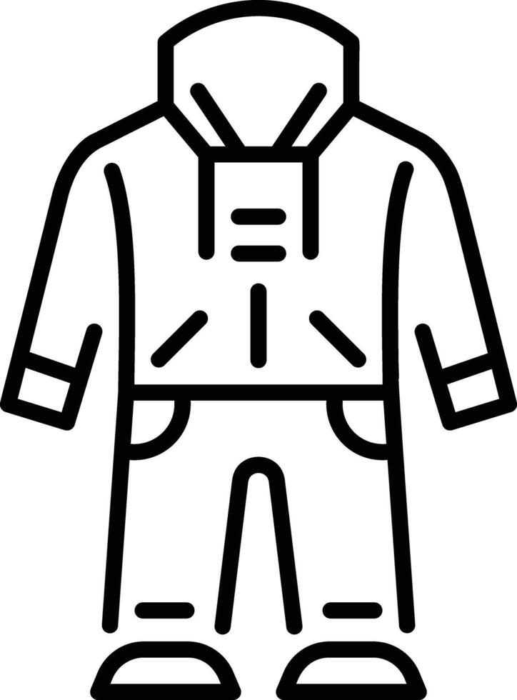 Urban streetwear fashion, linear style icon vector