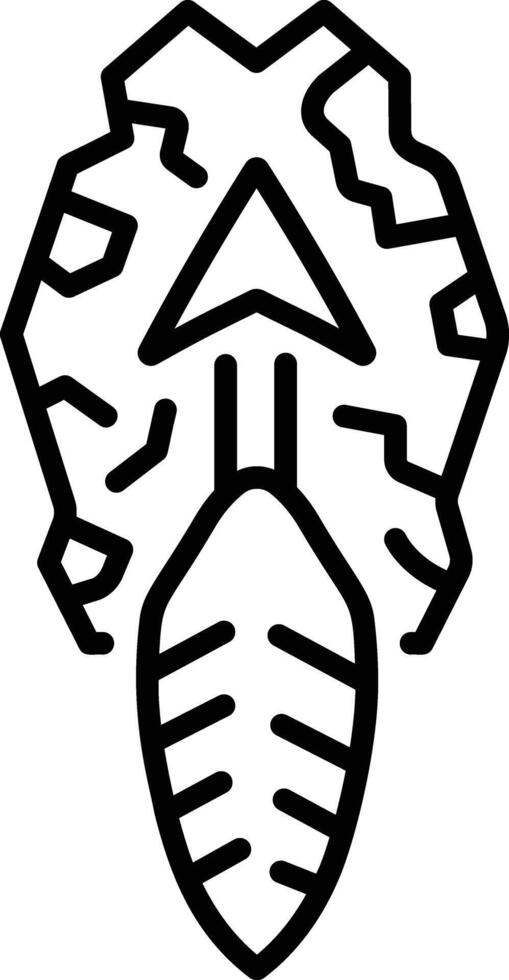 A line style icon of ancient stone vector