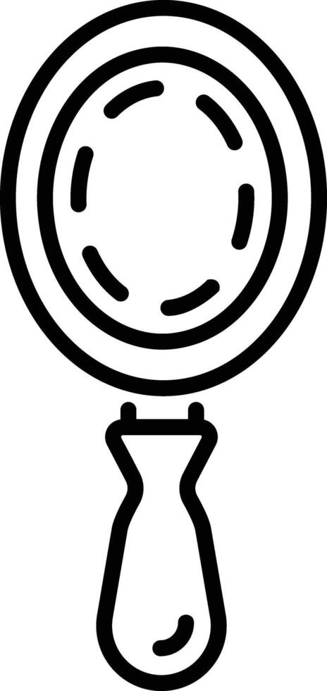 Linear icon of a hand mirror vector