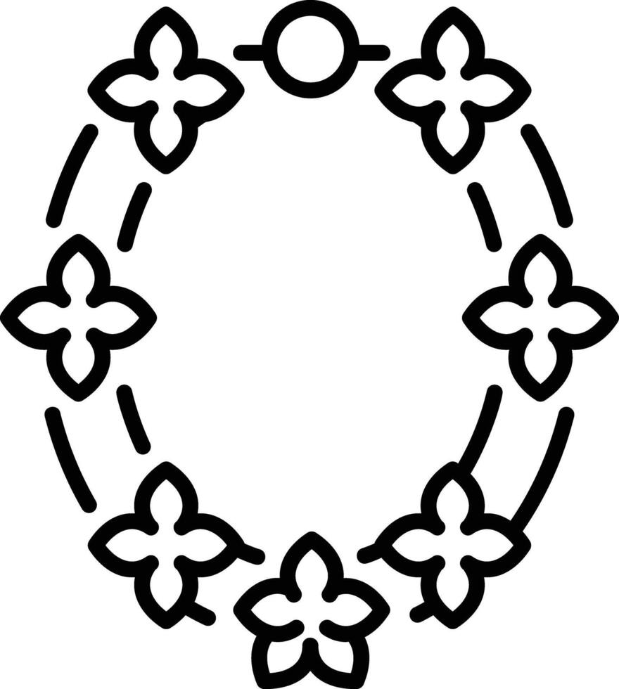 Outline icon depicting a hawaiian lei vector