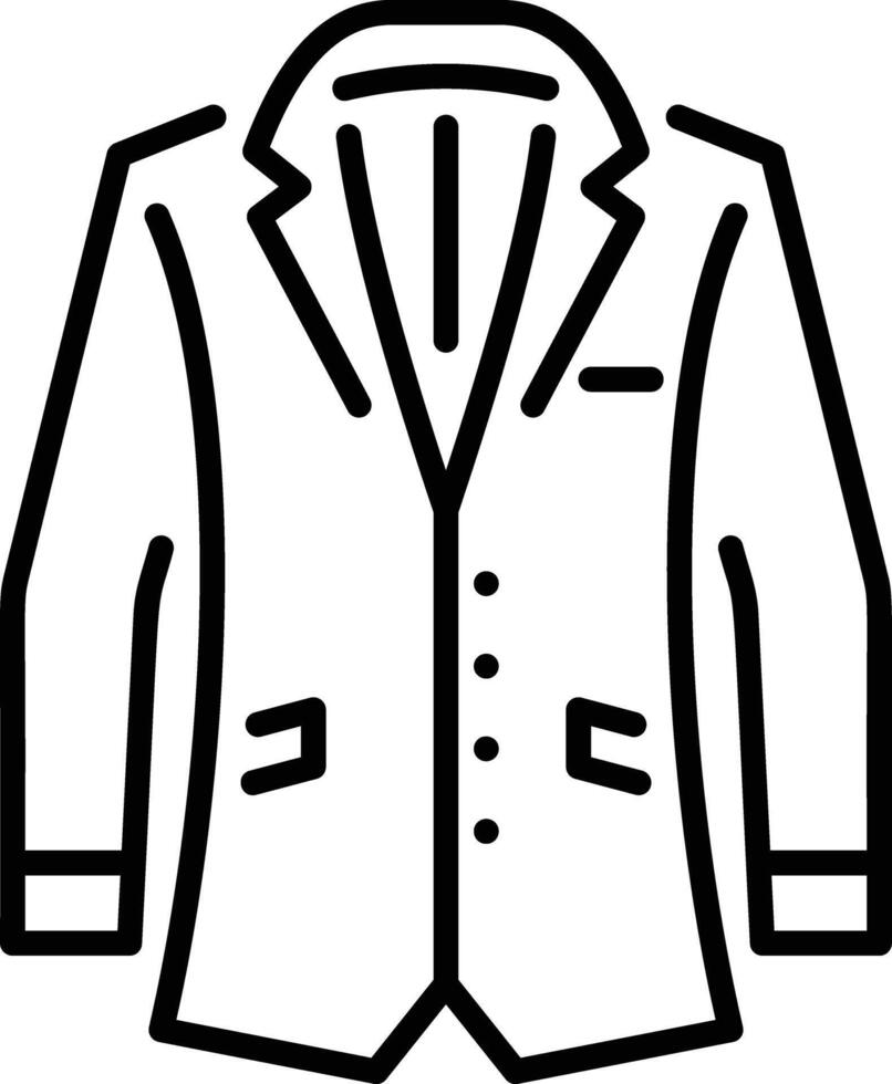Formal blazer icon in line style vector