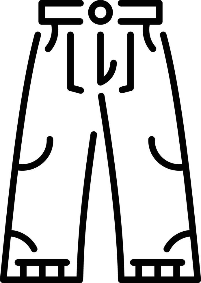 Jeans pants icon in line style vector