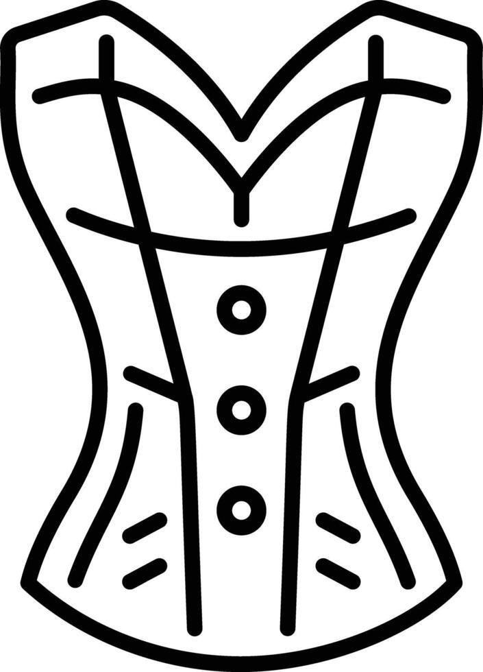 Woman corset icon in line style vector