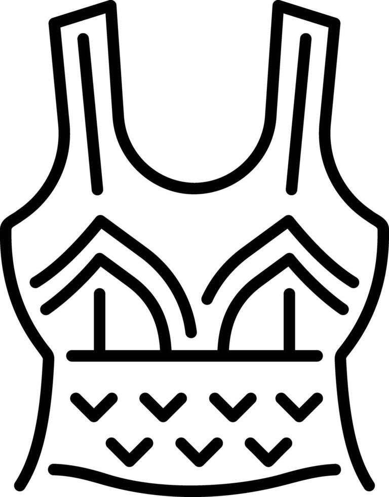 A line style icon of a camisole vector