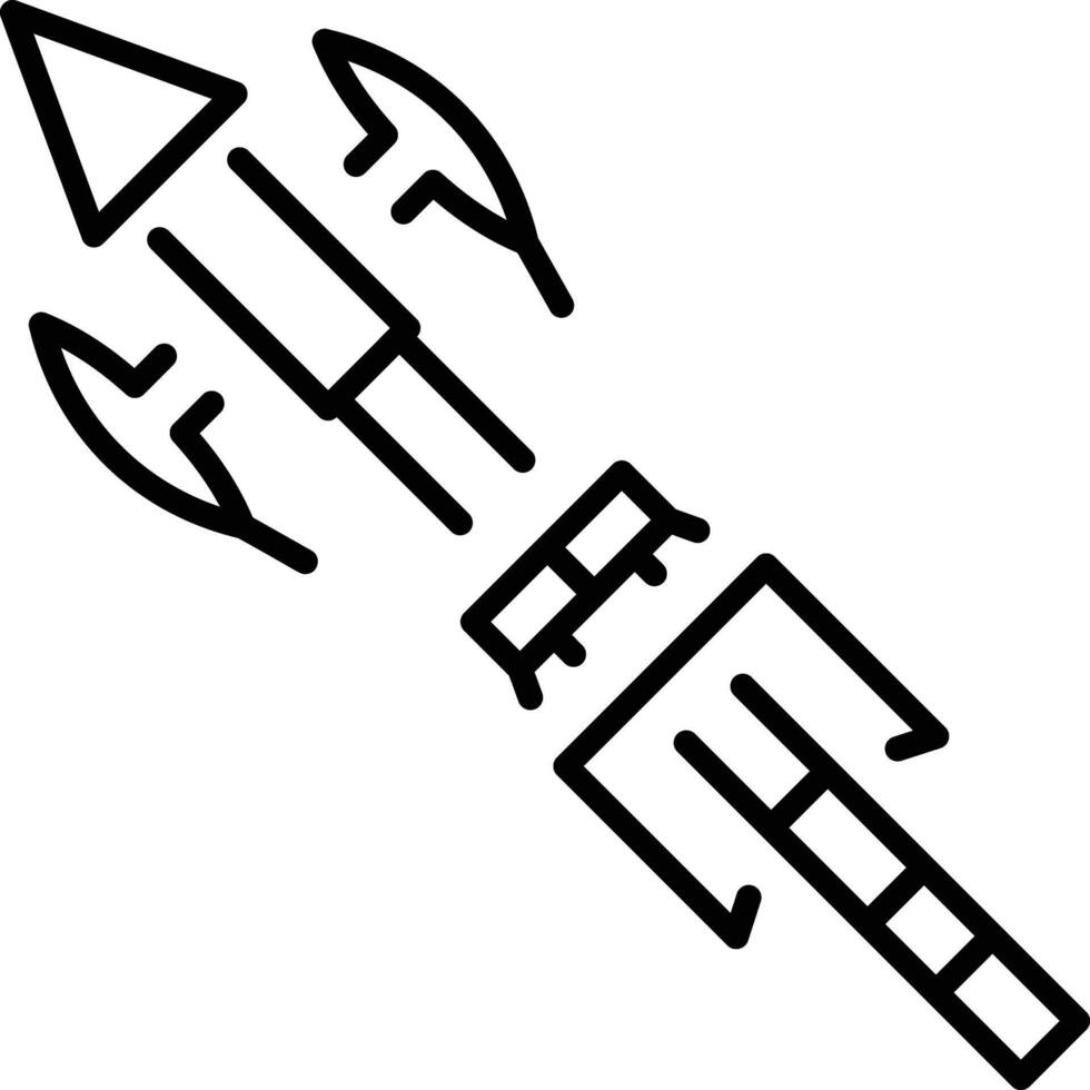 Old weapon icon in linear style vector