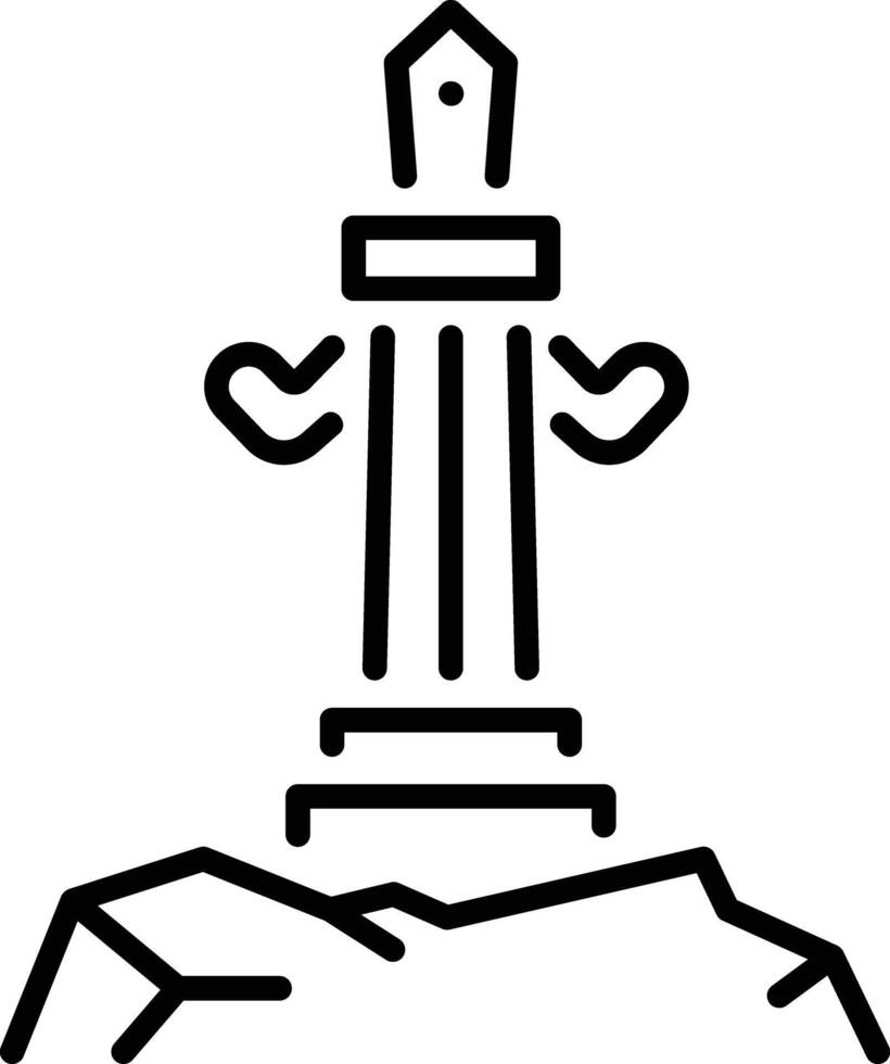 A line style icon of excalibur icon vector