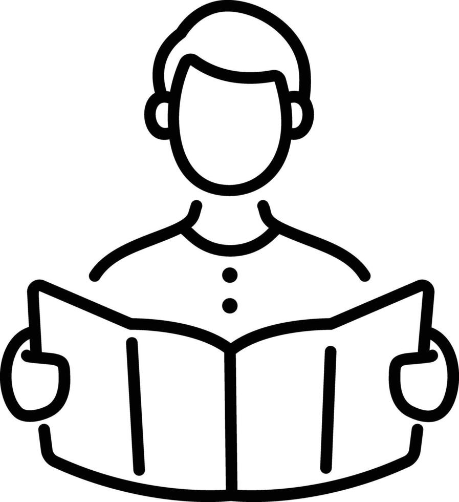 Weather reporter icon in linear style vector