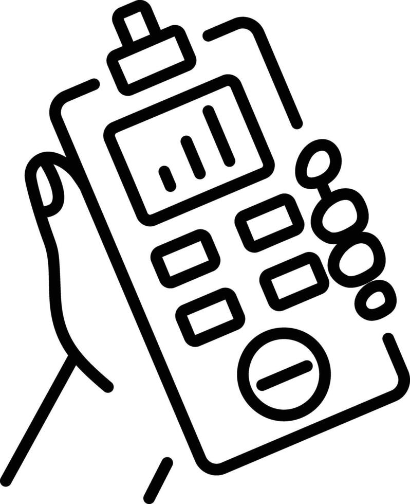 Report scanner device icon in line style vector