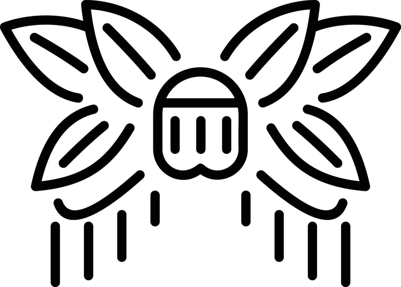 Line style icon of a beautiful floral comb vector