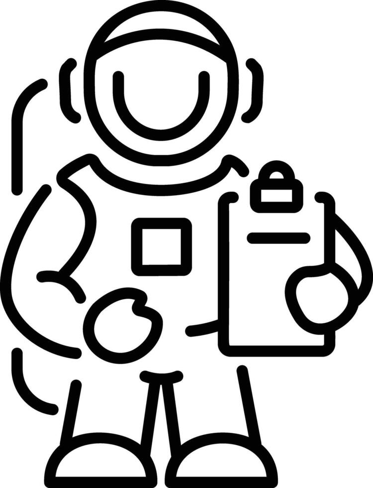 Astronaut icon in linear style vector