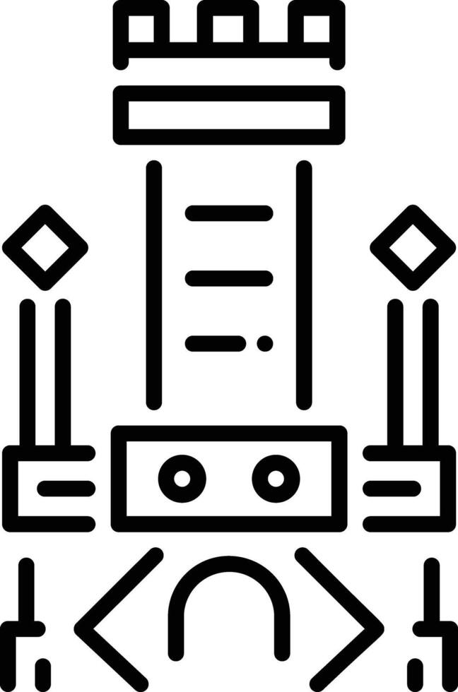 Cultural relic icon in linear style vector