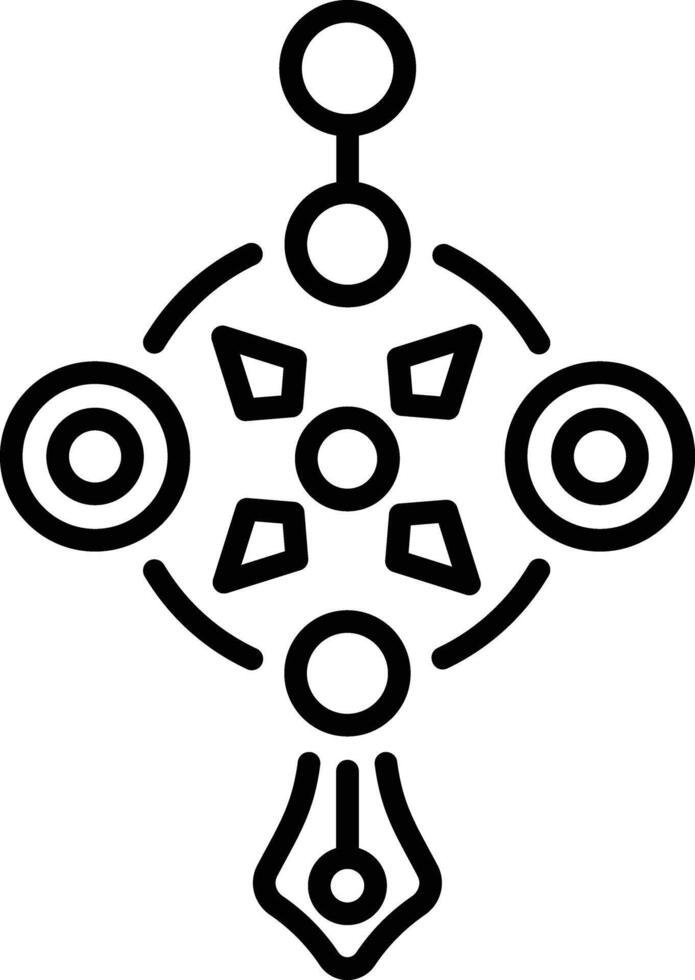 A line style icon of beautiful belly ring vector
